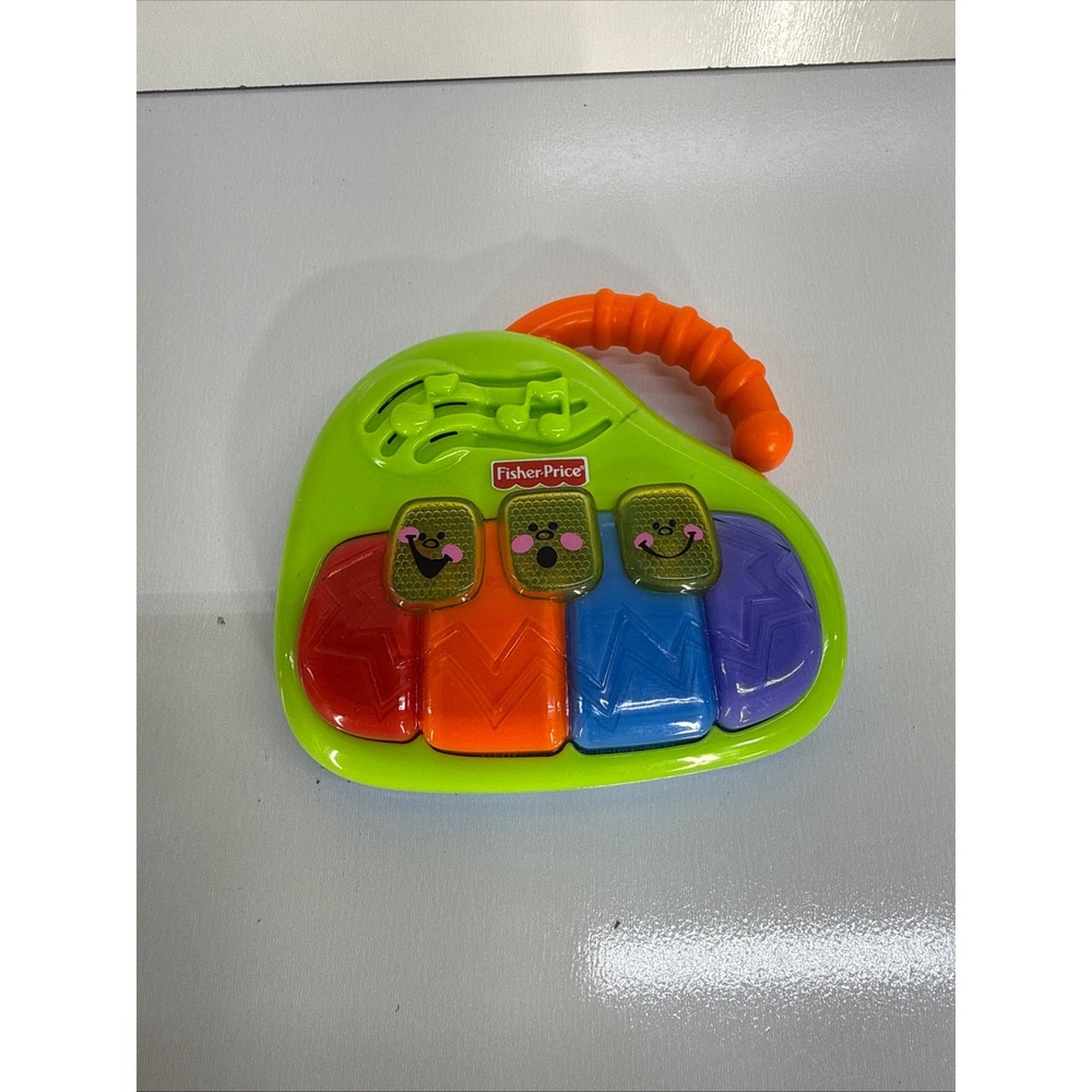 Fisher-Price Musical Piano Toy Light Up Keys Green Blue Toddler P4912